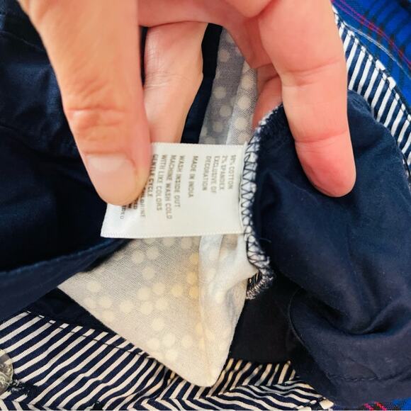 Crown & Ivy blue white polka dot preppy nautical coastal shorts 8 - Picture 6 of 6